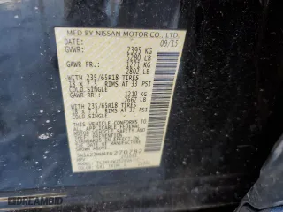 2015 Nissan Murano SV with VIN 5N1AZ2MH4FN270782, listed as a Copart auction lot 88063505 with 138,797 mi miles and Salvage Title. Bid and sale history available at carsss.com. Image 13.