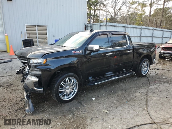 2021 Chevrolet Silverado 1500 LTZ with VIN 3GCUYGED2MG400206, listed as a Copart auction lot 44011685 with 52,249 mi miles and Salvage Title. Bid and sale history available at DreamBid. Image 1.
