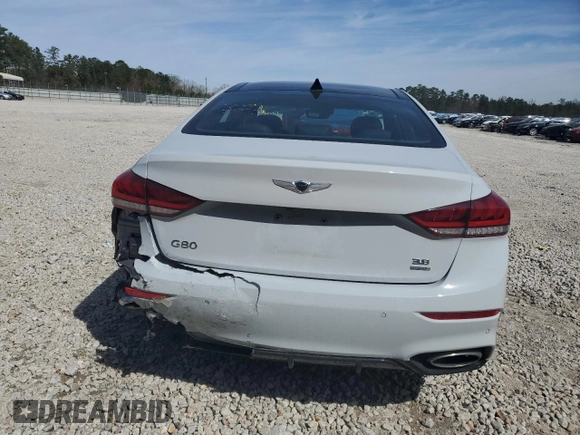 2019 Genesis G80 3.8L with VIN KMHGN4JE5KU290938, listed as a Copart auction lot 49479885 with 35,370 mi miles and Salvage Title. Bid and sale history available at carsss.com. Image 6.