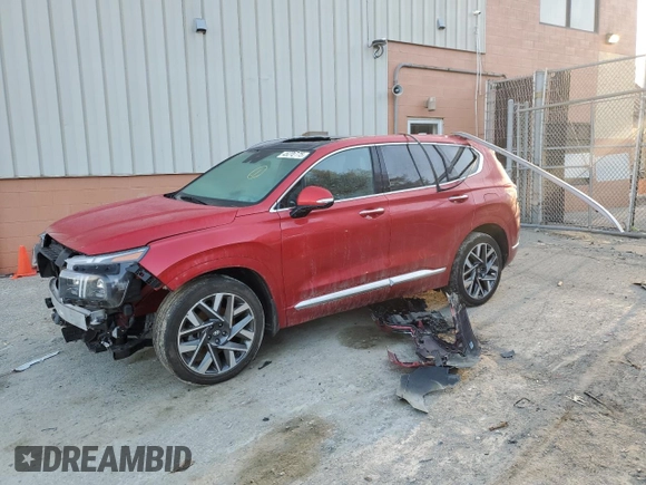 2023 Hyundai Santa Fe Calligraphy z VIN 5NMS54ALXPH576117, wystawiony jako Copart lot #45272775 z przebiegiem 48 911 mil mil oraz Szkoda całkowita • Salvage title. Historia ofert i sprzedaży dostępna na DreamBid. Obrazek 1.