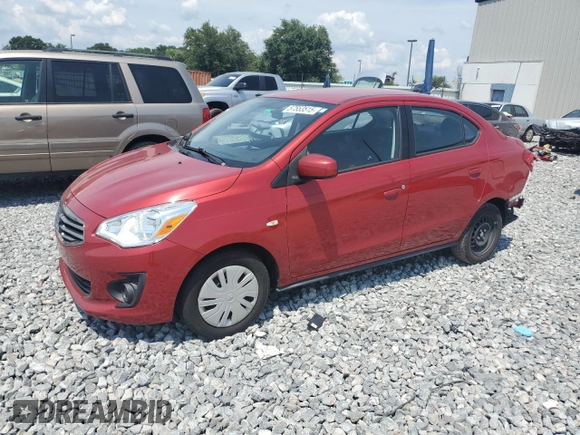 2019 Mitsubishi Mirage ES z VIN ML32F3FJ3KHF10586, wystawiony jako Copart lot #57553515 z przebiegiem 90 408 mil mil oraz Nie do naprawy • Non repairable. Historia ofert i sprzedaży dostępna na DreamBid. Obrazek 1.