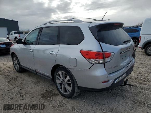 2013 Nissan Pathfinder Platinum with VIN 5N1AR2MM6DC633332, listed as a Copart auction lot 47491855 with 157,924 mi miles and Salvage Title. Bid and sale history available at carsss.com. Image 2.