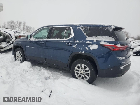 2022 Chevrolet Traverse LS with VIN 1GNEVFKW5NJ104147, listed as a Copart auction lot 88912525 with 57,052 mi miles and Salvage Title. Bid and sale history available at carsss.com. Image 2.