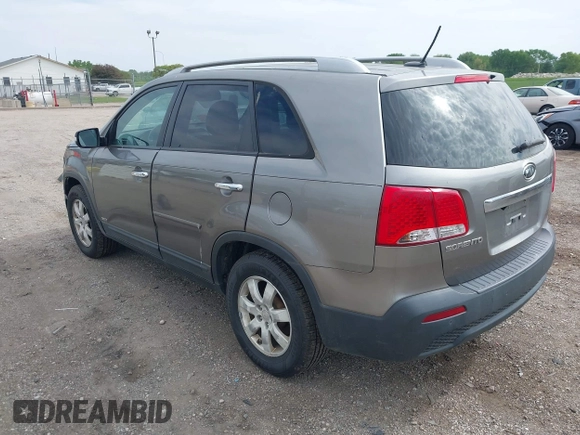 2011 Kia Sorento LX with VIN 5XYKTDA14BG141553, listed as a IAAI auction lot 42190896 with 212,690 mi miles and . Bid and sale history available at carsss.com. Image 3.