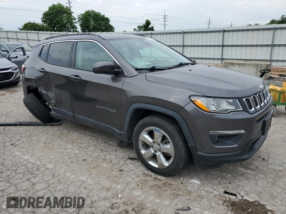 2018 Jeep Compass Latitude with VIN 3C4NJCBB0JT376754, listed as a Copart auction lot 58494345 with 93,092 mi miles and Salvage title. Bid and sale history available at DreamBid. Image 4.