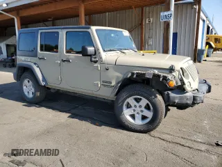 2017 Jeep Wrangler Unlimited Sport with VIN 1C4BJWDG7HL683406, listed as a Copart auction lot 62758735 with 75,140 mi miles and Salvage title. Bid and sale history available at DreamBid. Image 4.