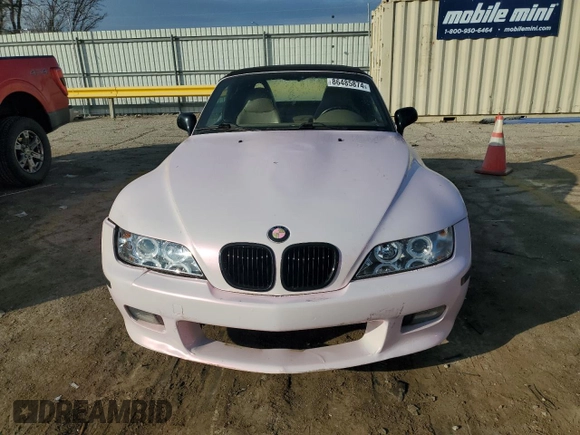 2001 BMW Z3 3.0 with VIN WBACN53421LL47532, listed as a Copart auction lot 86485874 with 140,590 mi miles and Salvage title. Bid and sale history available at DreamBid. Image 5.