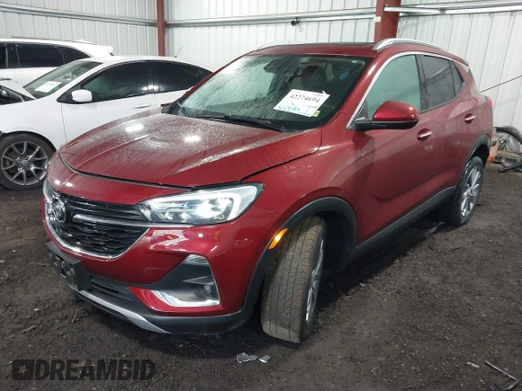 2022 Buick Encore GX Essence with VIN KL4MMGSL5NB147667, listed as a IAAI auction lot 42274694 with 25,755 mi miles and . Bid and sale history available at DreamBid. Image 18.