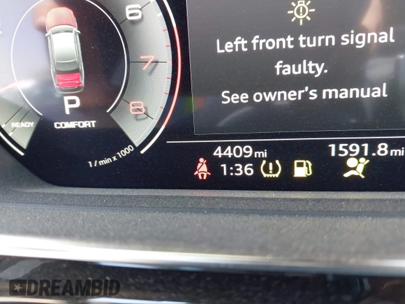 2024 Audi A8 with VIN WAULDAF89RN003075, listed as a IAAI auction lot 42502959 with 4,409 mi miles and . Bid and sale history available at DreamBid. Image 15.