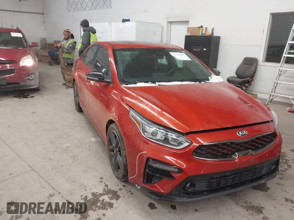 2020 Kia Forte GT-Line with VIN 3KPF34AD3LE261063, listed as a IAAI auction lot 41591603 with 74,898 mi miles. Bid and sale history available at carsss.com. Image 1.