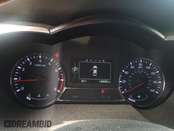 2015 Kia Optima SX Turbo with VIN 5XXGR4A63FG392431, listed as a Copart auction lot 59725135 with 138,002 mi miles and Salvage title. Bid and sale history available at DreamBid. Image 9.