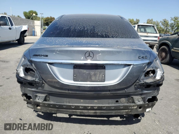 2021 Mercedes-Benz C 43 AMG with VIN W1KWF6EBXMR617497, listed as a Copart auction lot 61688875 with 63,405 mi miles and Salvage title. Bid and sale history available at DreamBid. Image 6.