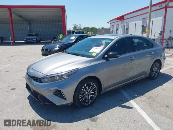 2023 Kia Forte GT-Line with VIN 3KPF54AD4PE615320, listed as a IAAI auction lot 41684401 with 17,306 mi miles. Bid and sale history available at carsss.com. Image 2.