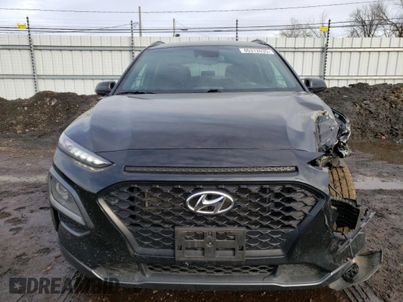 2021 Hyundai Kona Night Edition with VIN KM8K6CA52MU698334, listed as a Copart auction lot 46312635 with 56,870 mi miles and Salvage Title. Bid and sale history available at DreamBid. Image 5.