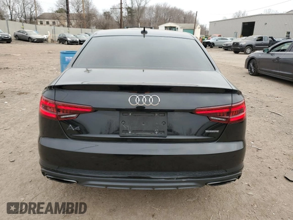 2019 Audi A4 Premium with VIN WAUDNAF4XKA108414, listed as a Copart auction lot 49085995 with 43,536 mi miles and Salvage Title. Bid and sale history available at DreamBid. Image 6.
