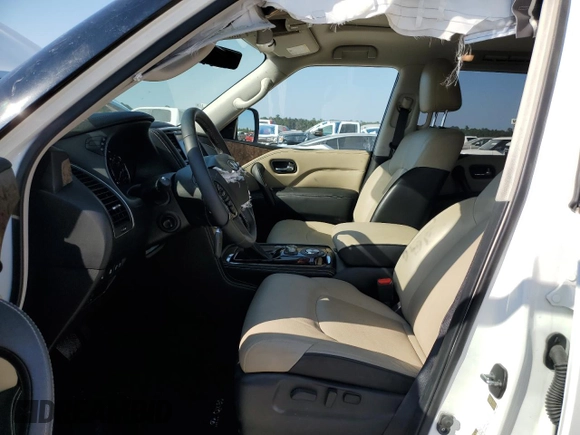 2021 Infiniti QX80 LUXE with VIN JN8AZ2AF2M9715442, listed as a Copart auction lot 75329304 with 26,125 mi miles and Salvage Title. Bid and sale history available at carsss.com. Image 7.