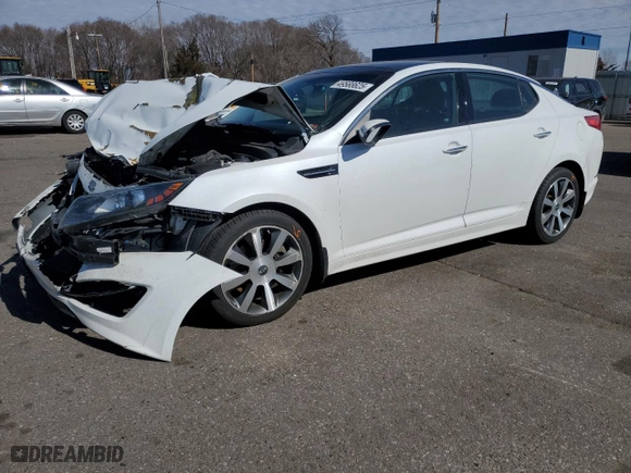 2013 Kia Optima SX w/Limited Pkg with VIN 5XXGR4A65DG150947, listed as a Copart auction lot 49588625 with 159,465 mi miles and Salvage Title. Bid and sale history available at carsss.com. Image 1.