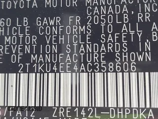 2010 Toyota Matrix with VIN 2T1KU4EE4AC358606, listed as a IAAI auction lot 41731982 with 162,580 mi miles. Bid and sale history available at carsss.com. Image 9.