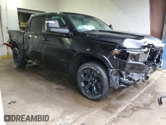 2025 Ram 1500 Big Horn with VIN 1C6SRFFPXSN511220, listed as a Copart auction lot 44011285 with 20,861 mi miles and Salvage Title. Bid and sale history available at carsss.com. Image 4.