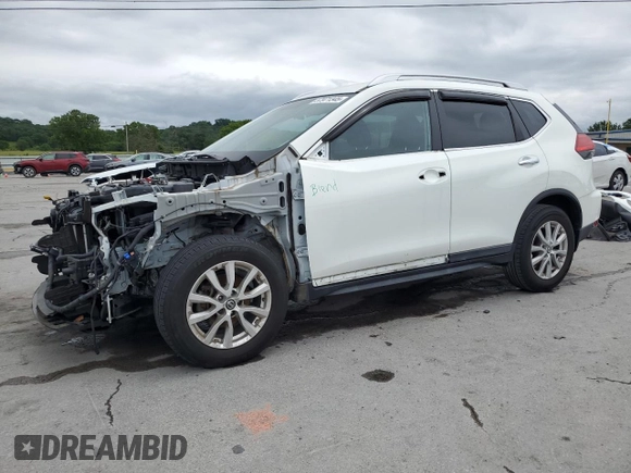 2017 Nissan Rogue SV with VIN KNMAT2MT1HP602744, listed as a Copart auction lot 57971345 with 159,362 mi miles and Salvage title. Bid and sale history available at DreamBid. Image 1.