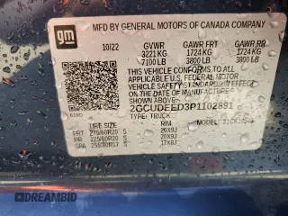 2023 Chevrolet Silverado 1500 RST with VIN 2GCUDEED3P1102891, listed as a Copart auction lot 47861045 with 50,034 mi miles and Salvage Title. Bid and sale history available at DreamBid. Image 13.
