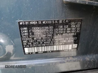 2024 Honda HR-V Sport z VIN 3CZRZ1H51RM705705, wystawiony jako Copart lot #51189145 z przebiegiem 17 901 mil mil oraz Szkoda całkowita • Salvage title. Historia ofert i sprzedaży dostępna na DreamBid. Obrazek 14.