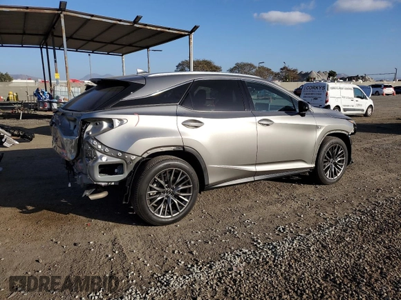 2022 Lexus RX with VIN 2T2YZMDA2NC355375, listed as a Copart auction lot 44541235 with 24,135 mi miles and Salvage Title. Bid and sale history available at carsss.com. Image 3.