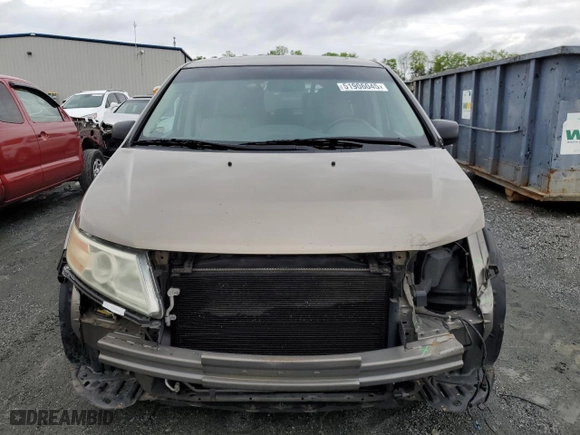 2013 Honda Odyssey EX-L with VIN 5FNRL5H66DB060621, listed as a Copart auction lot 51906045 with 195,561 mi miles and Salvage Title. Bid and sale history available at carsss.com. Image 5.