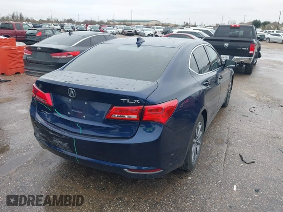 2020 Acura TLX w/Technology Pkg with VIN 19UUB1F57LA015342, listed as a IAAI auction lot 41553319 with 18,111 mi miles. Bid and sale history available at carsss.com. Image 4.
