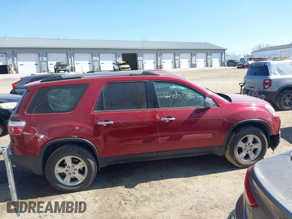 2010 GMC Acadia SLE with VIN 1GKLRLEDXAJ254623, listed as a IAAI auction lot 41763700 with 220,890 mi miles and . Bid and sale history available at DreamBid. Image 13.