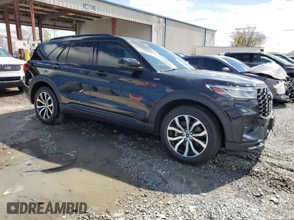 2025 Ford Explorer ST-Line with VIN 1FMUK7KH6SGA64976, listed as a Copart auction lot 46298065 with 1,346 mi miles and Salvage title. Bid and sale history available at DreamBid. Image 4.