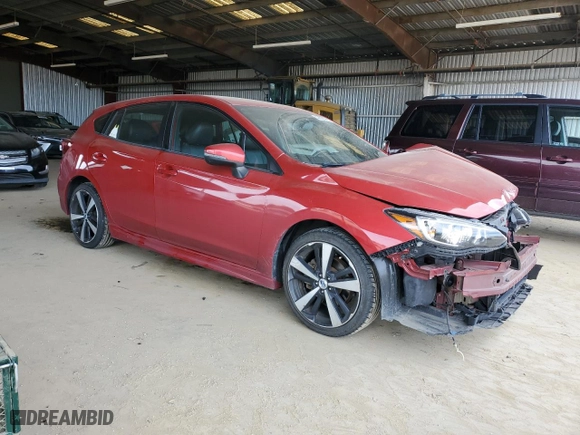 2017 Subaru Impreza Sport with VIN 4S3GTAM63H3727542, listed as a Copart auction lot 48581965 with 123,255 mi miles and Salvage Title. Bid and sale history available at carsss.com. Image 4.