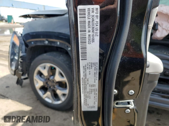 2022 Jeep Compass Limited with VIN 3C4NJDCB0NT101055, listed as a Copart auction lot 56143005 with Not provided miles and Salvage title. Bid and sale history available at DreamBid. Image 13.