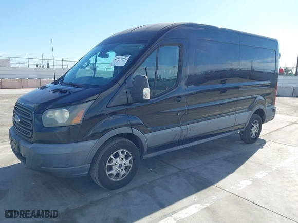 2015 Ford Transit Cargo Van with VIN 1FTYR2CMXFKA73036, listed as a IAAI auction lot 41989091 with 126,022 mi miles. Bid and sale history available at carsss.com. Image 2.