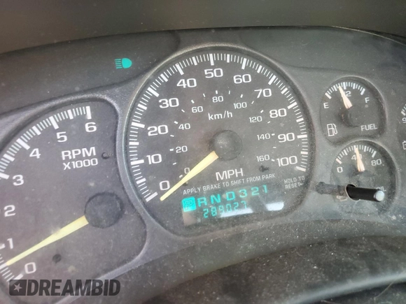 2000 GMC Sierra 1500 SL with VIN 2GTEC19V6Y1286471, listed as a Copart auction lot 37677754 with 289,027 mi miles and Non Repairable. Bid and sale history available at DreamBid. Image 9.