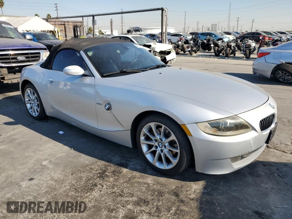 2006 BMW Z4 3.0i with VIN 4USBU33566LW58266, listed as a Copart auction lot 88115635 with 90,409 mi miles and Salvage Title. Bid and sale history available at carsss.com. Image 4.