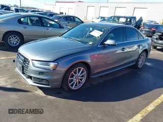 2014 Audi A4 Premium Plus with VIN WAUFFAFL3EN000713, listed as a IAAI auction lot 41640386 with 141,043 mi miles. Bid and sale history available at carsss.com. Image 2.