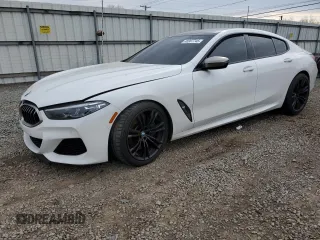 2020 BMW 8 Series M850i with VIN WBAGV8C00LCD80972, listed as a Copart auction lot 46907745 with 0 mi miles and Salvage Title. Bid and sale history available at carsss.com. Image 1.