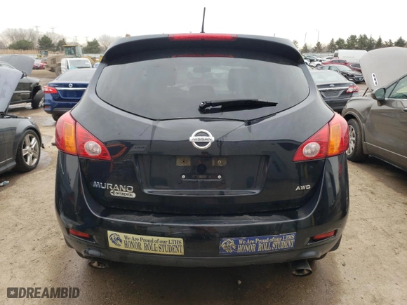2010 Nissan Murano SL with VIN JN8AZ1MW8AW138080, listed as a Copart auction lot 82332424 with 135,565 mi miles and Salvage Title. Bid and sale history available at carsss.com. Image 6.