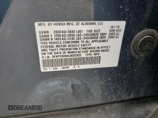 2020 Honda Pilot Touring 7-Passenger with VIN 5FNYF6H64LB022022, listed as a Copart auction lot 56210385 with Not provided miles and Salvage title. Bid and sale history available at DreamBid. Image 13.