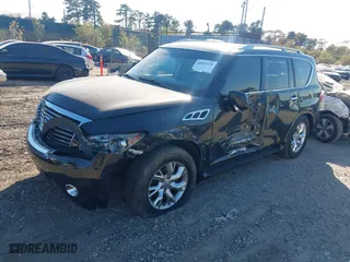 2012 Infiniti QX56 7-passenger with VIN JN8AZ2NE7C9022575, listed as a IAAI auction lot 40593378 with 170659 miles. Bid and sale history available at carsss.com. Image 17.