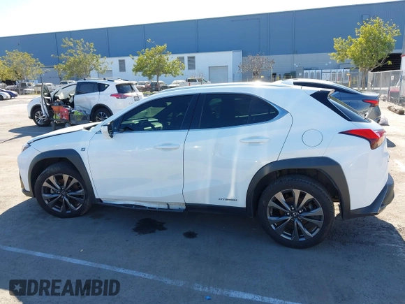 2020 Lexus UX 250h F Sport with VIN JTHE9JBH7L2032553, listed as a IAAI auction lot 41687347 with Not provided miles and . Bid and sale history available at DreamBid. Image 14.