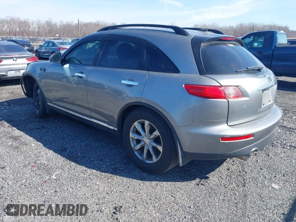 2007 Infiniti FX with VIN JNRAS08U87X103464, listed as a IAAI auction lot 41644171 with Not Provided miles. Bid and sale history available at carsss.com. Image 3.
