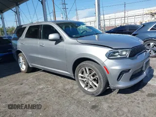 2021 Dodge Durango GT Plus with VIN 1C4RDJDG1MC602421, listed as a IAAI auction lot 40824460 with 121,535 mi miles. Bid and sale history available at carsss.com. Image 1.