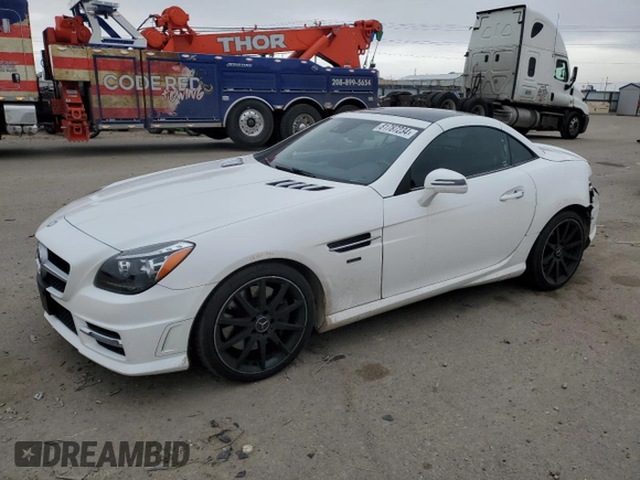 2014 Mercedes-Benz SLK 250 with VIN WDDPK4HA1EF093957, listed as a Copart auction lot 81787234 with 52,850 mi miles and Salvage title. Bid and sale history available at DreamBid. Image 1.