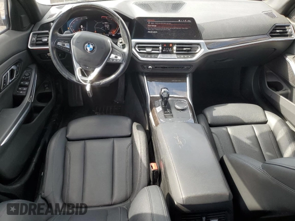 2019 BMW 3 Series 330i xDrive with VIN WBA5R7C56KAJ86097, listed as a Copart auction lot 53537325 with 76,636 mi miles and Salvage Title. Bid and sale history available at carsss.com. Image 8.