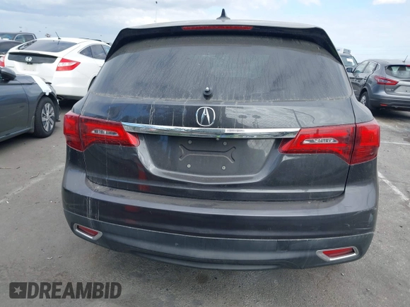 2014 Acura MDX with VIN 5FRYD3H27EB004309, listed as a IAAI auction lot 42058052 with 107,318 mi miles. Bid and sale history available at carsss.com. Image 16.