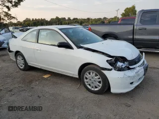 2005 Honda Civic Cpe LX with VIN 1HGEM225X5L073656, listed as a Copart auction lot 71573524 with 184,202 mi miles and Salvage Title. Bid and sale history available at carsss.com. Image 4.