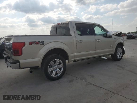 2018 Ford F-150 XL with VIN 1FTEW1E55JFB11639, listed as a Copart auction lot 53542705 with 39,367 mi miles and Salvage Title. Bid and sale history available at carsss.com. Image 3.