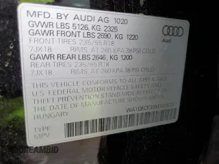 2021 Audi Q3 S line Premium with VIN WA1DECF39M1035751, listed as a Copart auction lot 46056693 with 5,161 mi miles. Bid and sale history available at carsss.com. Image 16.